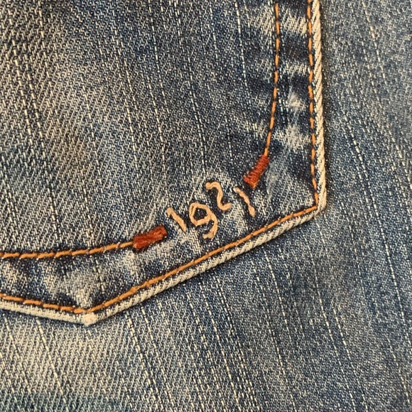 1921 Women's Slim Boot Jeans Flap Pockets Western Glove Works Size 27 - Picture 8 of 9